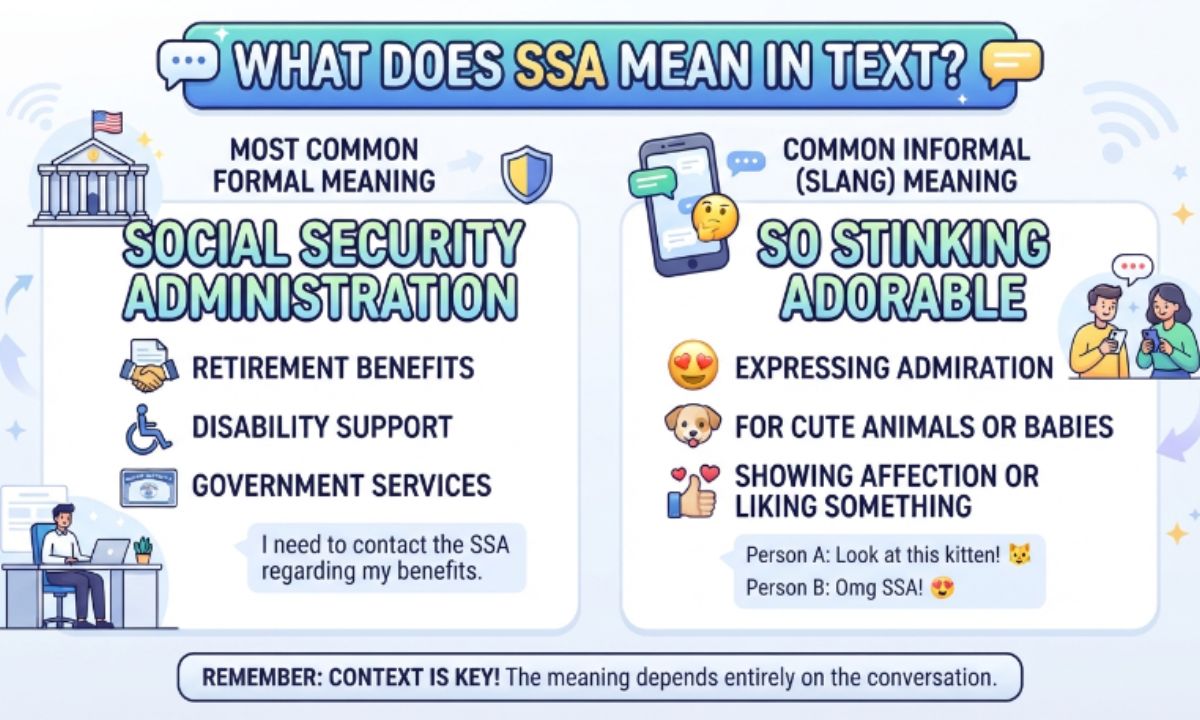 What Does SSA Mean in Text?