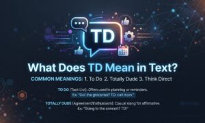 What Does TD Mean in Text?