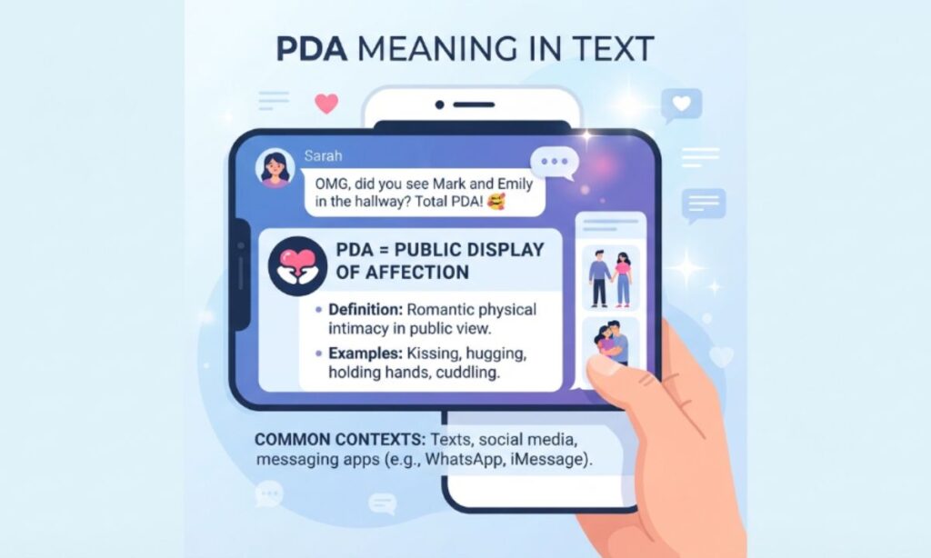 PDA Meaning in Text