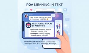 PDA Meaning in Text